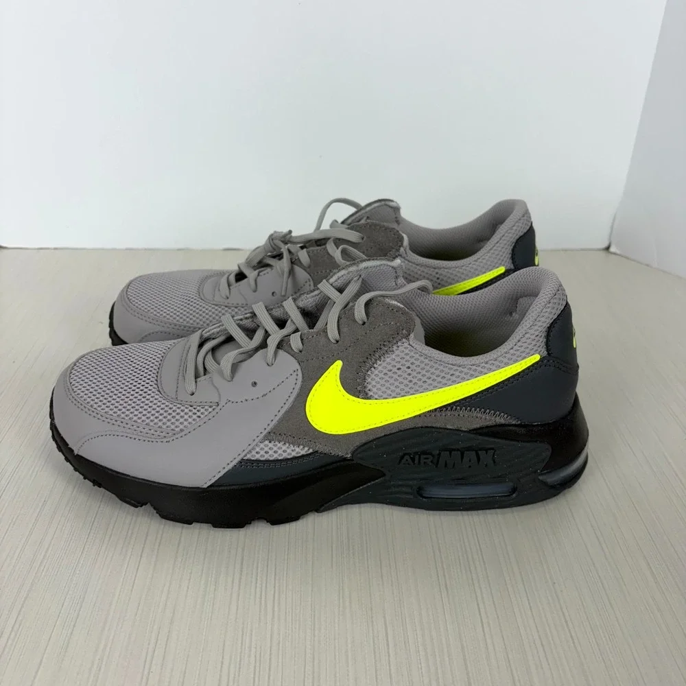 Nike Men's Air Max Excee Atmosphere Gray/Yellow Running Sneakers Size 10 US NEW